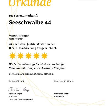 Ferienhaus Seeschwalbe 44 Fuhlendorf  Eksteriør bilde